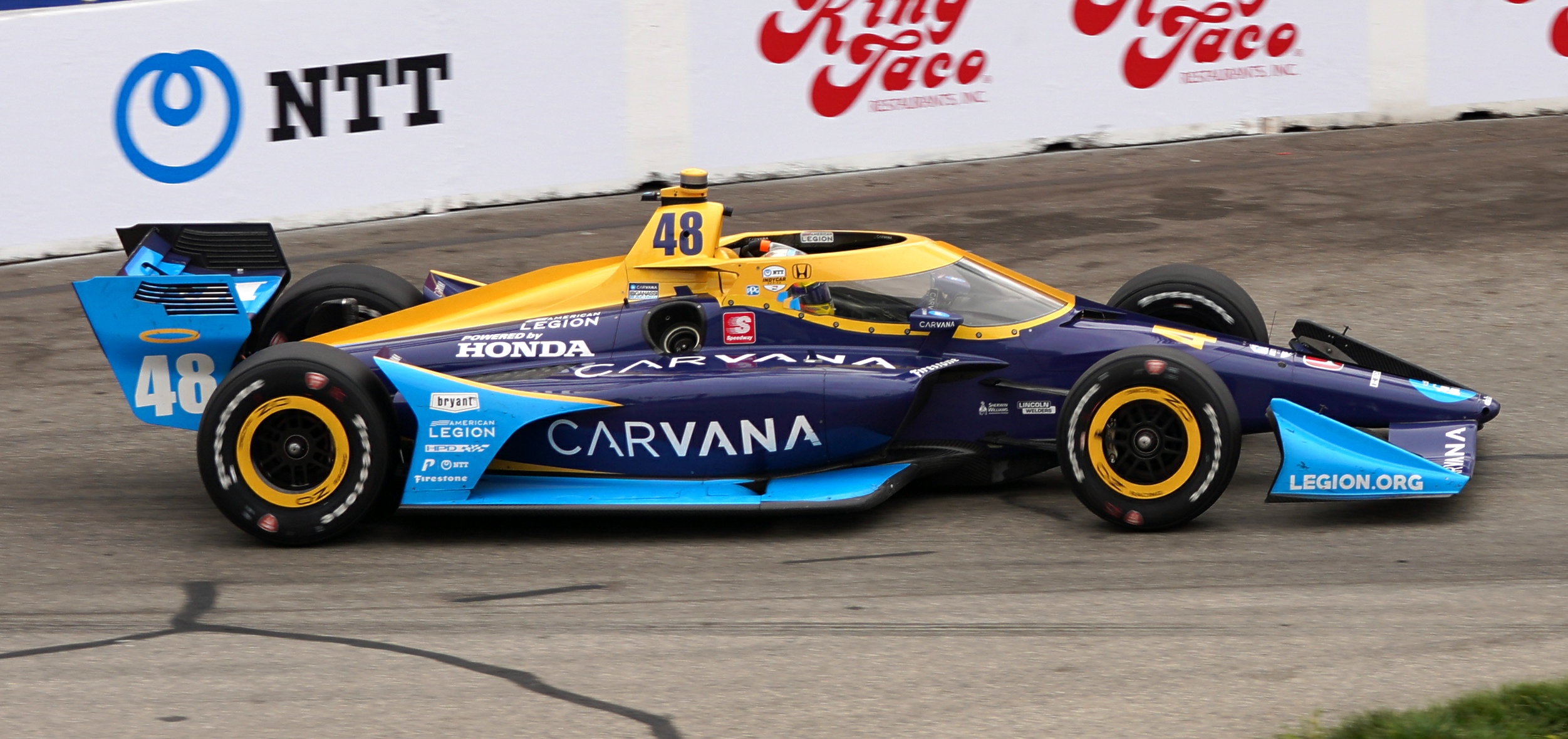Johnson has had different liveries on his car during the season based on fan voting. This particular version is easy on the eyes and represents his sponsors very well.