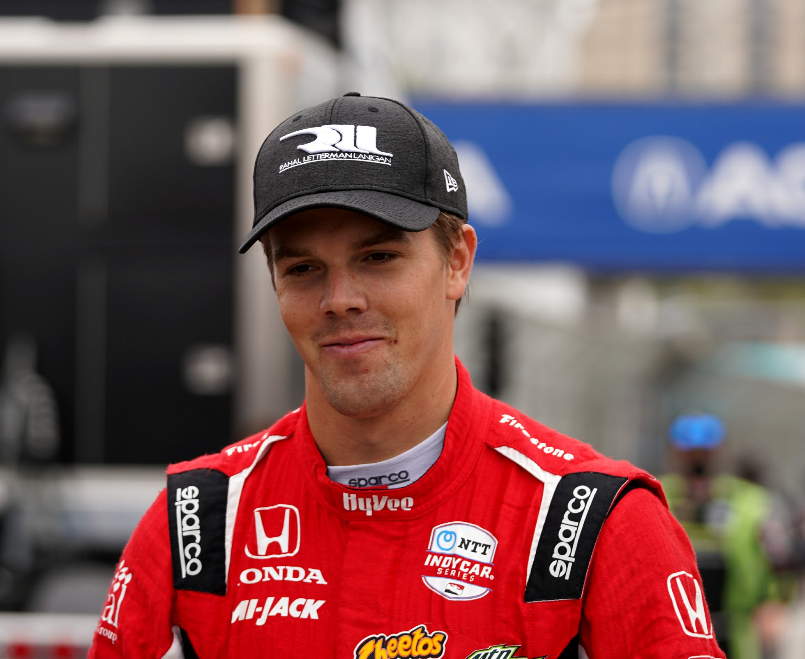 Oliver Askew walks down Shoreline Drive just minutes before the 2021 Acura Grand Prix of Long Beach.