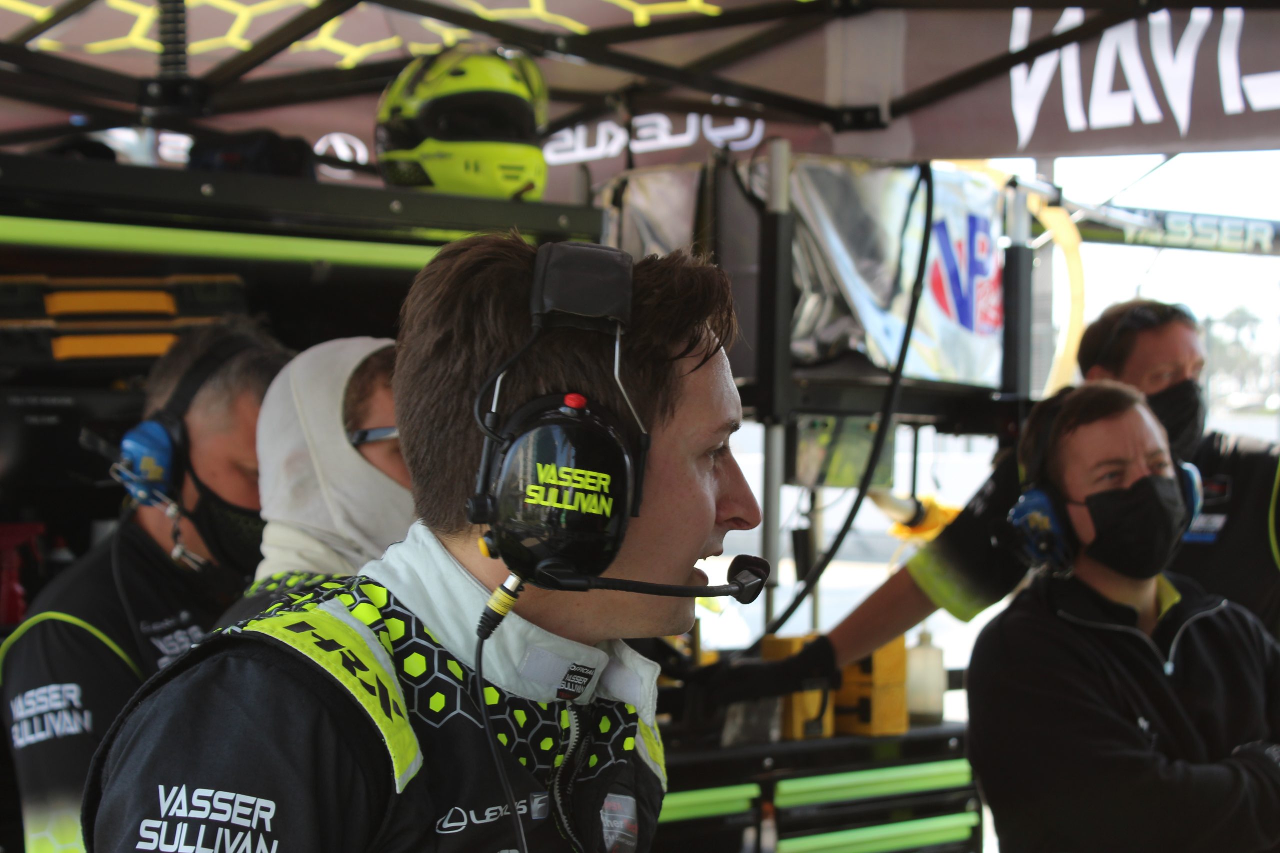 Zach now finds that part of being an IMSA driver is communicating with your team and co-driver on the radio other than in the cockpit. Zach’s co-driver this year is Frankie Montecalvo.